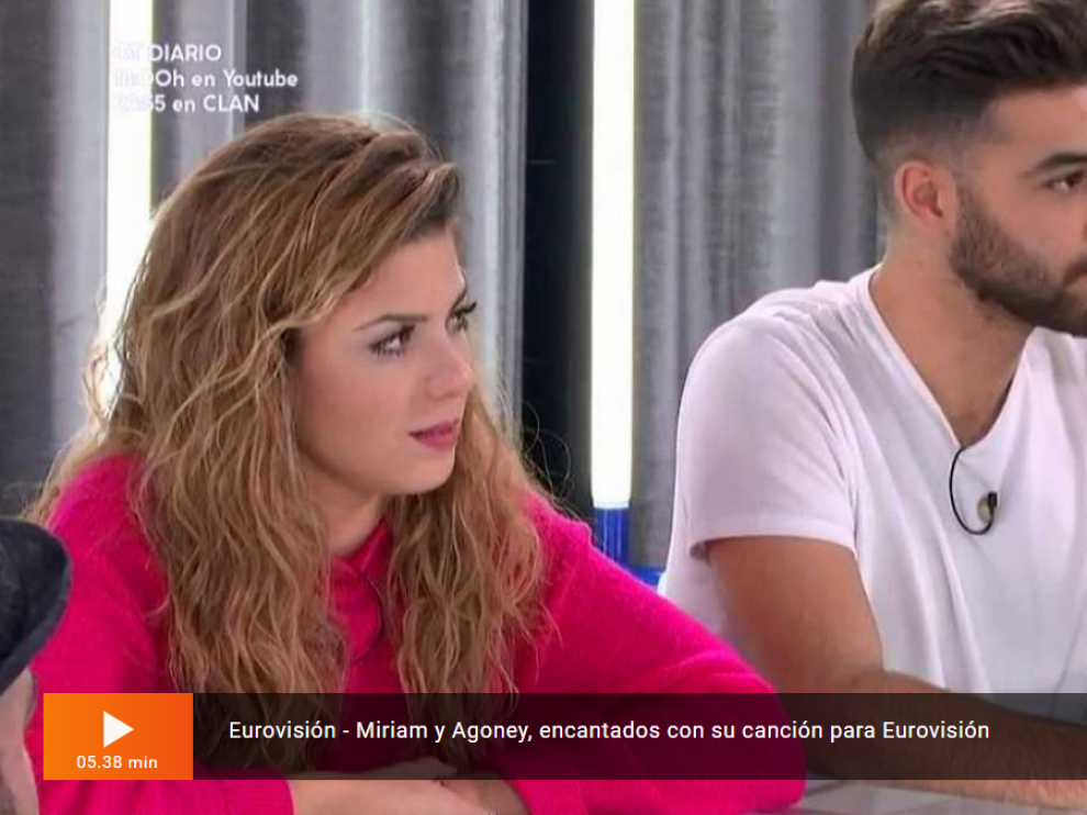 Miriam y Agoney ensayan juntos 'Magia'.