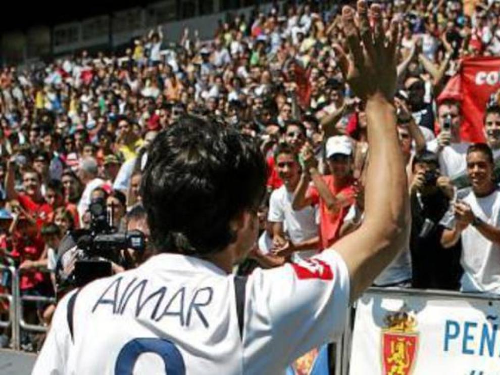 Aimar, en su presentación como zaragocista.