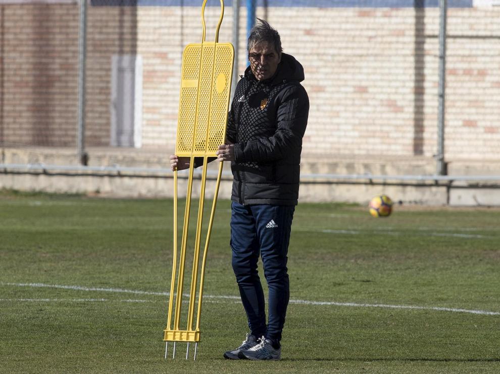 Natxo González, en un entrenamiento en la Ciudad Deportiva.