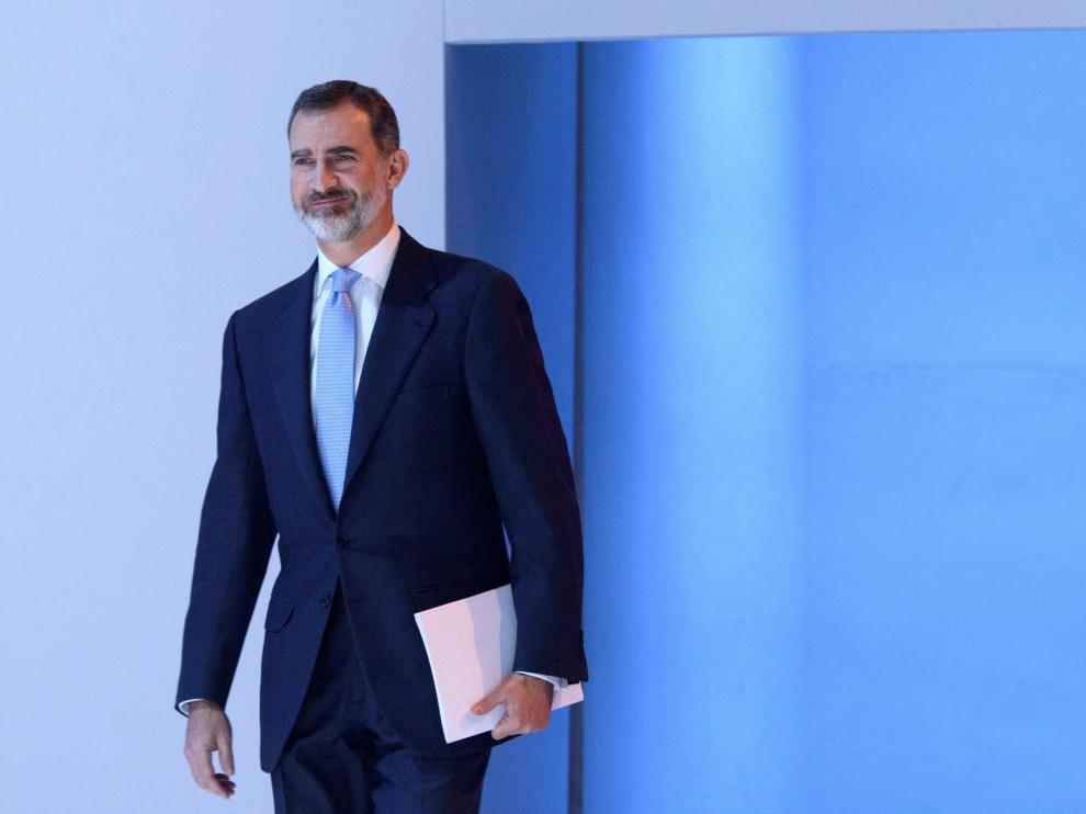 El rey Felipe VI, el pasado miércoles en el Foro de Davos.