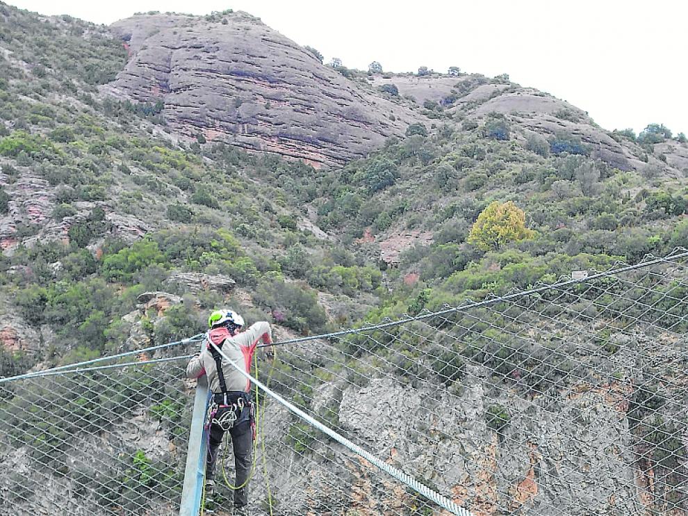 Se ha colocado una malla protectora para reforzar la seguridad.