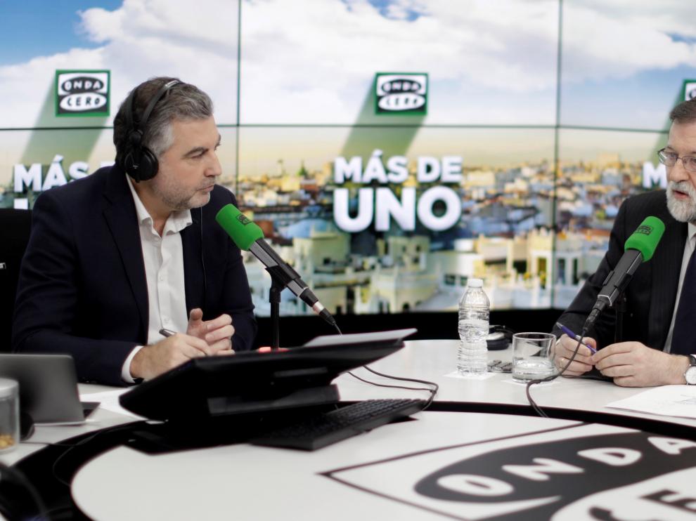 Rajoy, durante la entrevista en Onda Cero