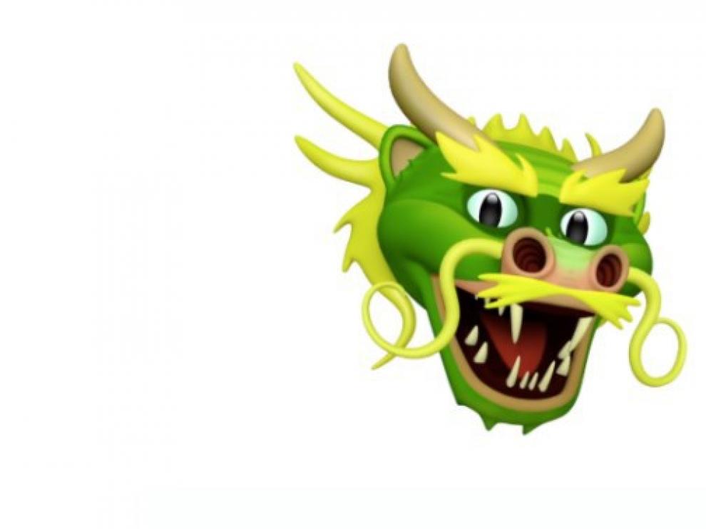 El dragón nueva incorporación a la familia de los 'animojis'.