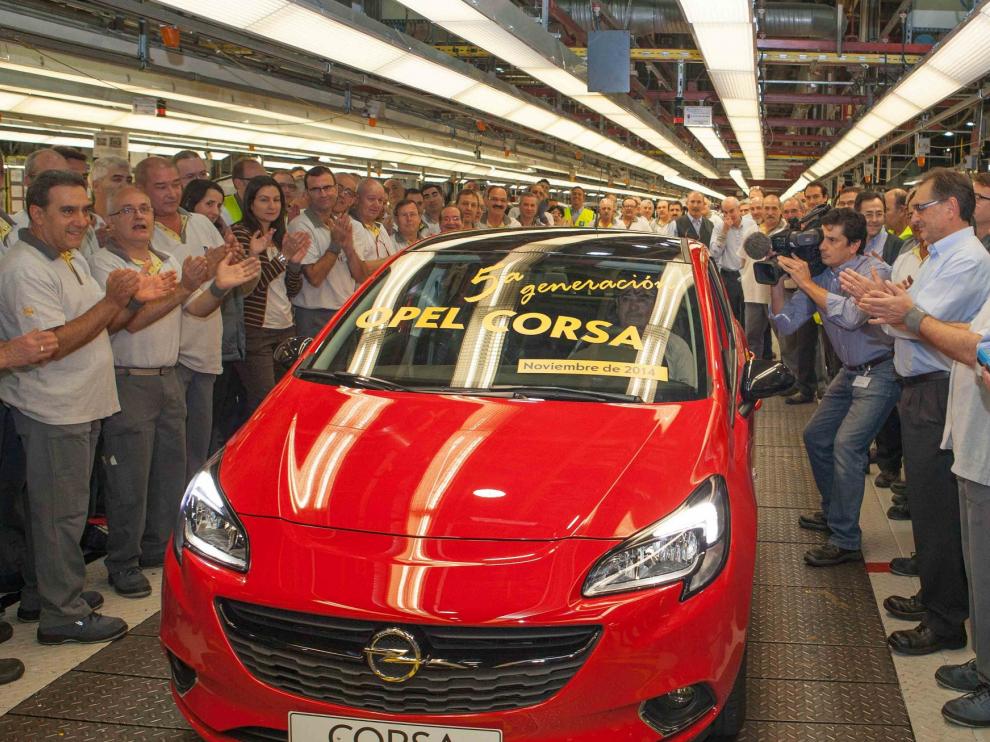 El inicio de la fabricación del Corsa actual, en noviembre de 2014.