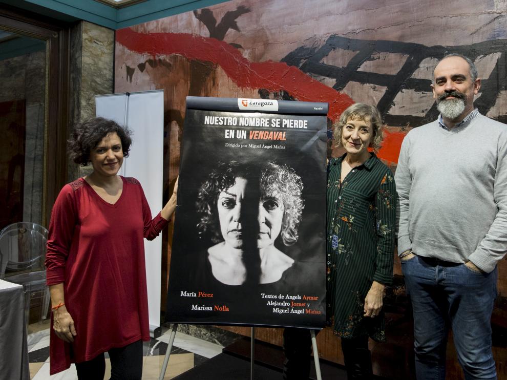 María Pérez, Marissa Nolla y Miguel Ángel Mañas, en la presentación de este jueves.