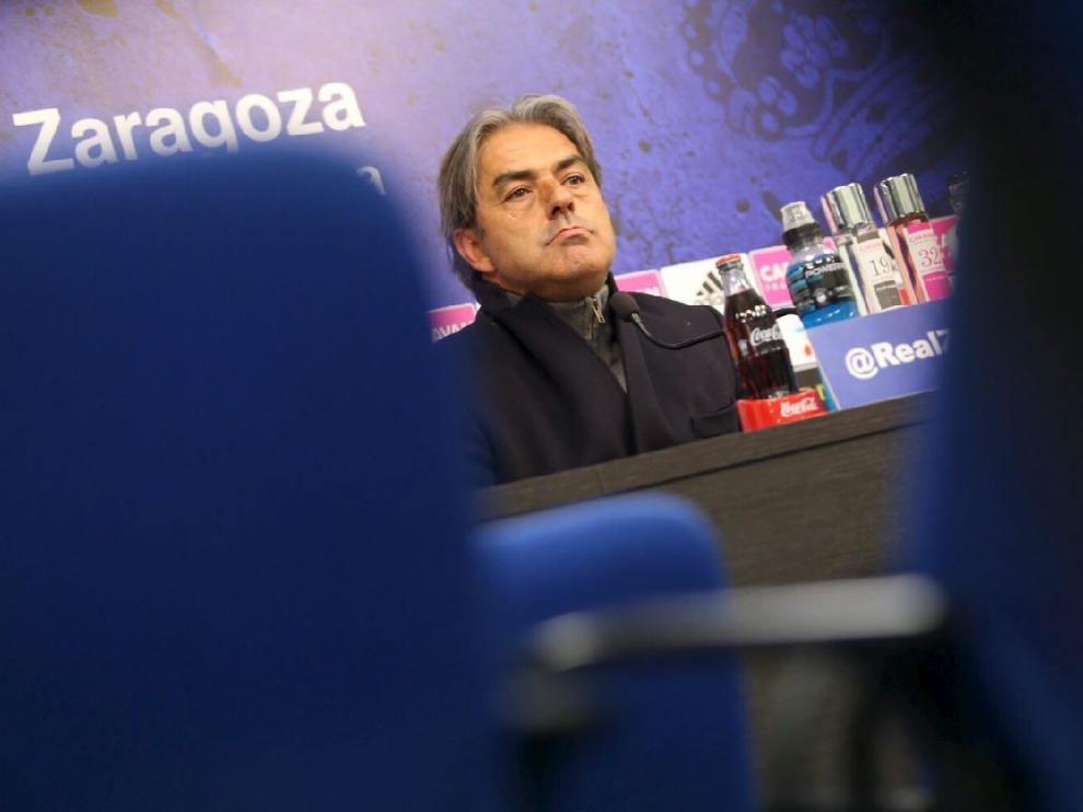 Natxo González, en la sala de prensa de la Ciudad Deportiva.