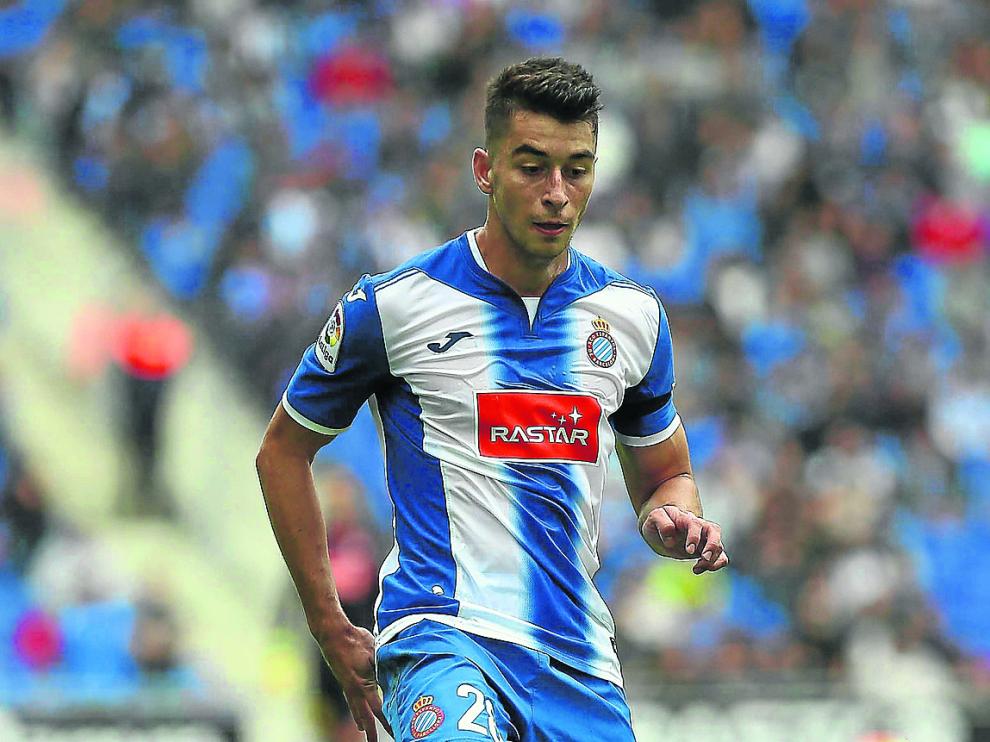 El centrocampista Marc Roca durante un partido con el Espanyol.
