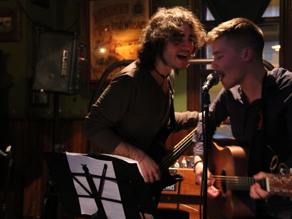 Una sesión de música de Open Mic