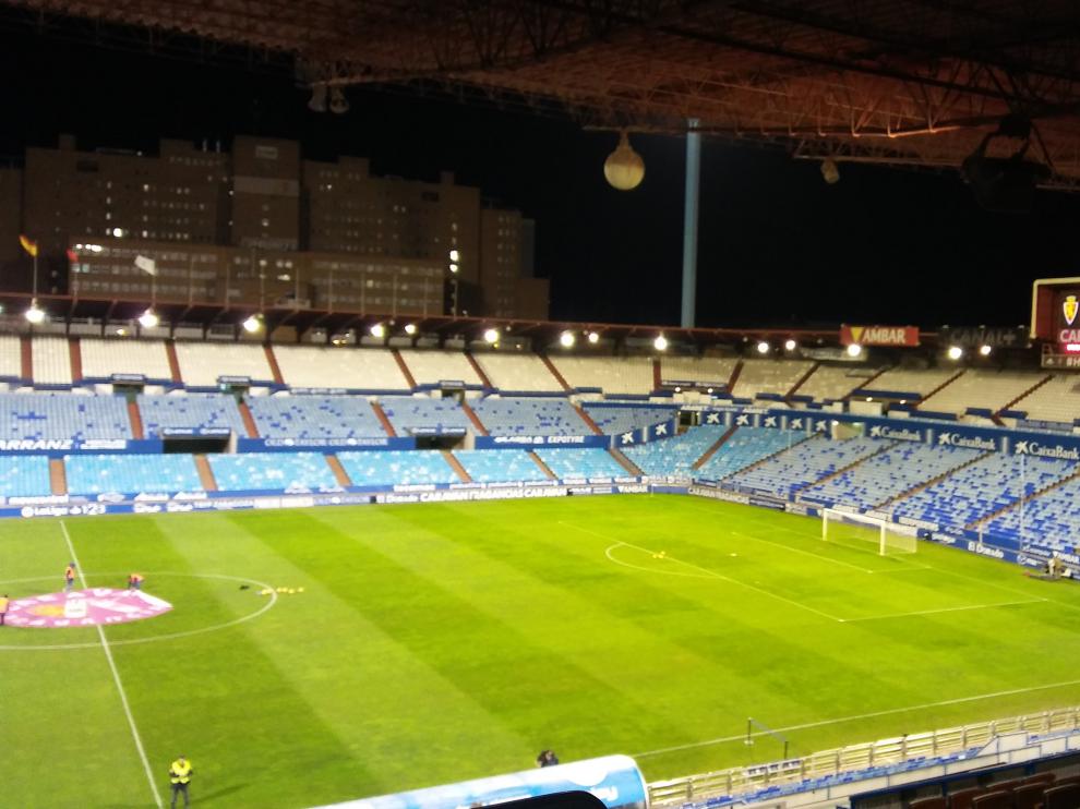 La Romareda, una hora antes del partido