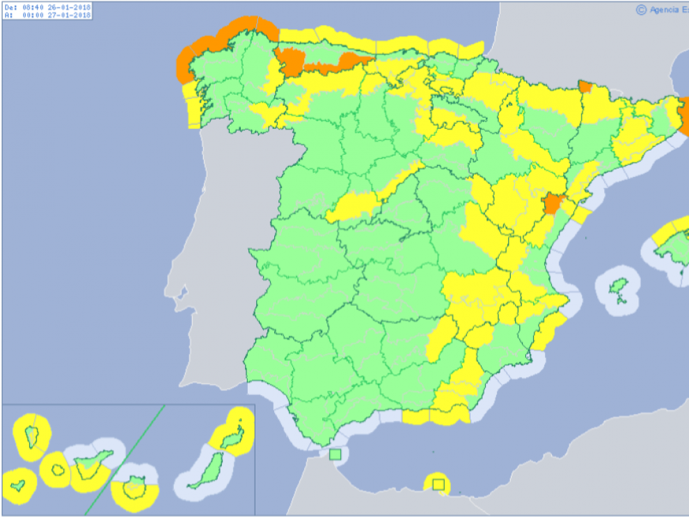 Previsión para este viernes