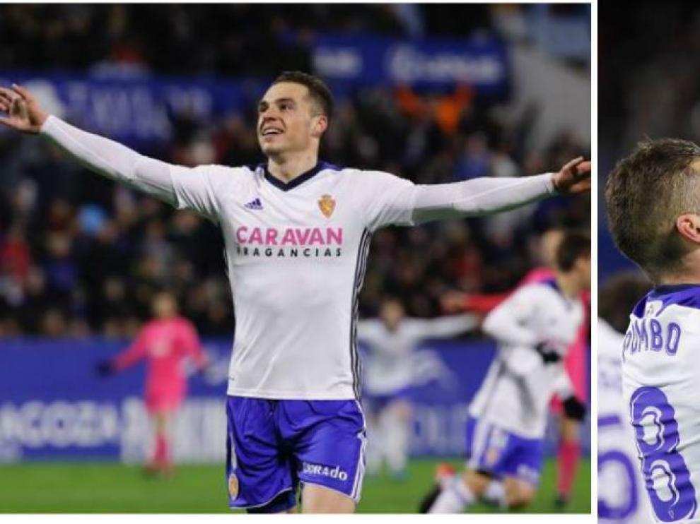 Jorge Pombo, en la celebración del gol del pasado viernes frente al Córdoba.