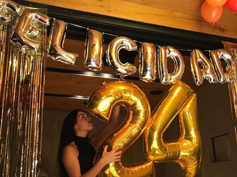 Georgina Rodríguez, en su fiesta de cumpleaños.