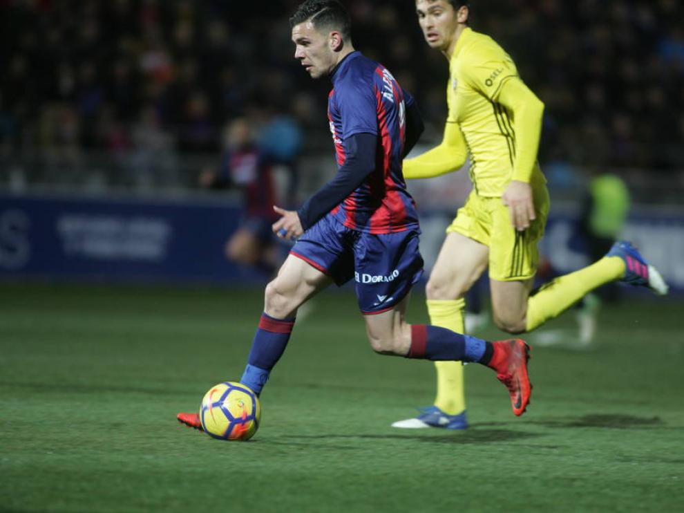 Momento del Huesca-Osasuna.