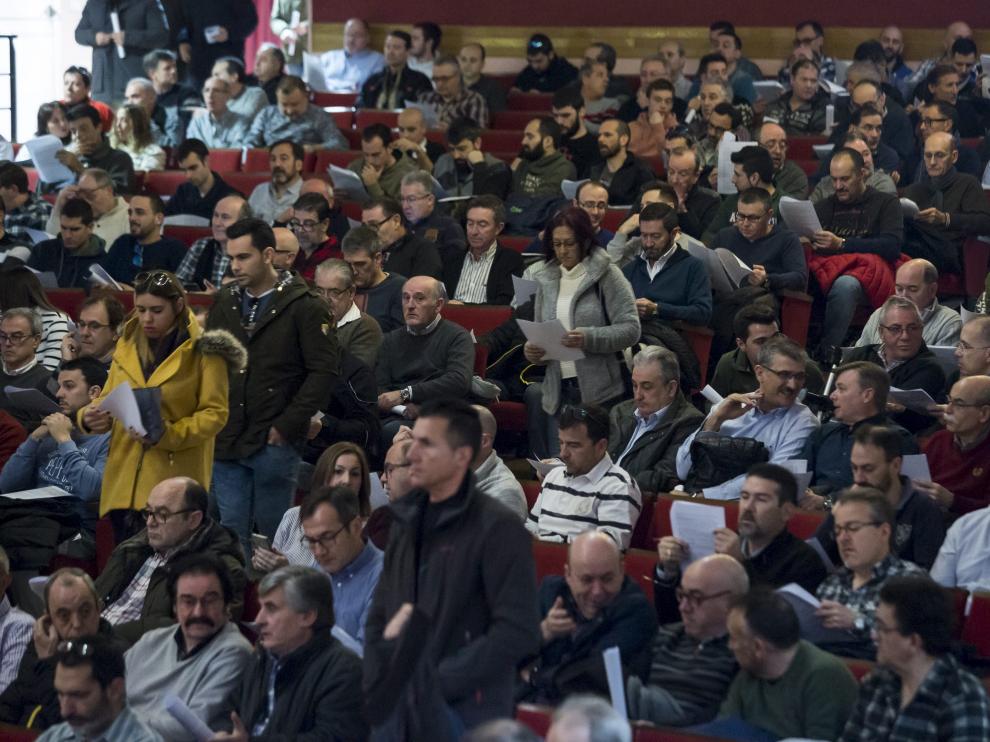 Asamblea de afiliados de UGT de Opel el sábado 27 de enero.