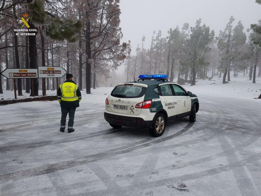 Situación de la cumbre de Gran Canaria durante la mañana del martes.