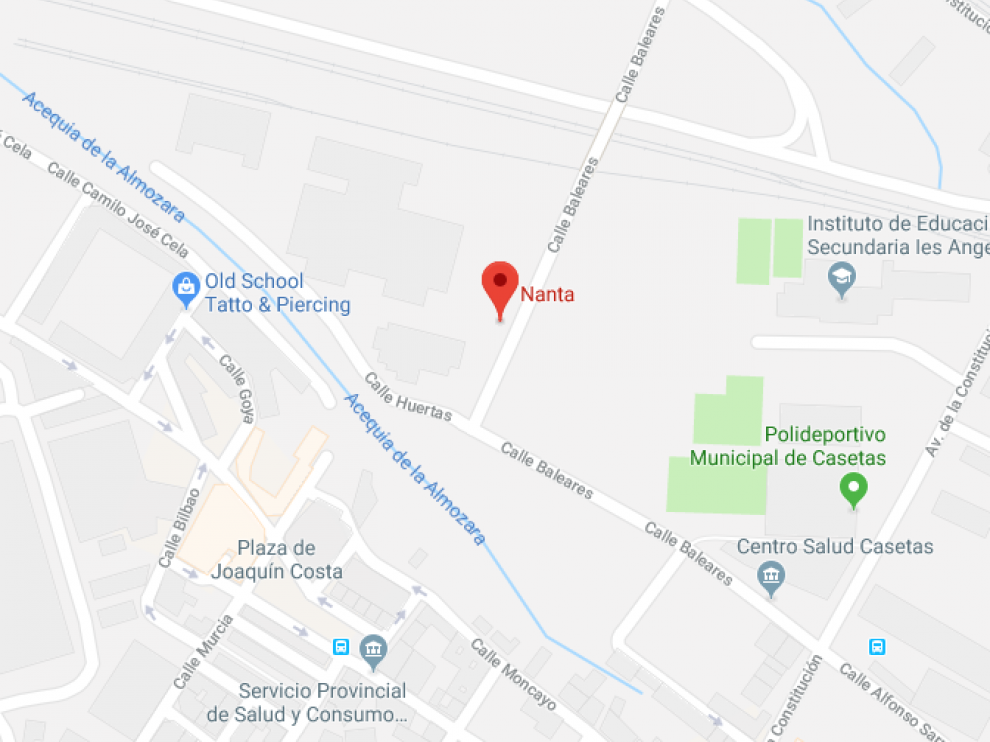 Situación de la nave en la que se ha declarado el incendio.