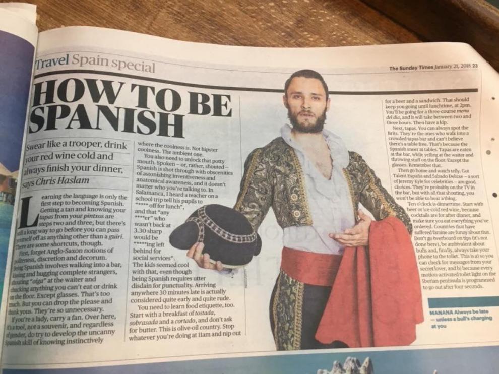 El reportaje, en las páginas de 'The Times'