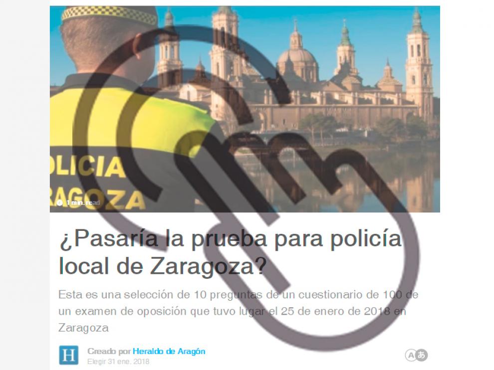 Test Policía Local de Zaragoza.
