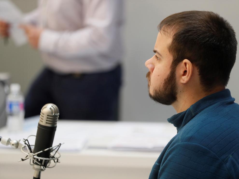 Pablo Hasel, el pasado día 1 en la Audiencia Nacional.