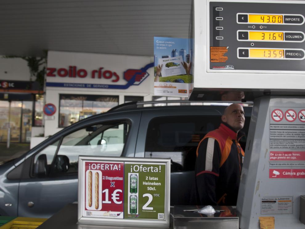 Estación de servicio El Portazgo en la autovía de Logroño.