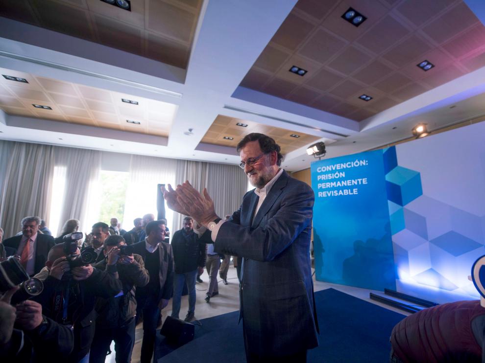 Mariano Rajoy, quien ha clausurado en Córdoba la Convención Sectorial del PP sobre la Prisión Permanente Revisable.