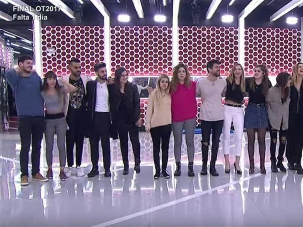 Todos concursantes de OT se reencontraron este domingo en la academia, un día antes de la final.