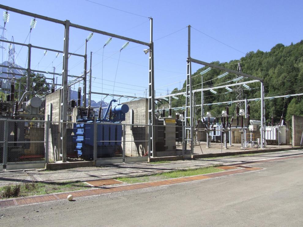 Instalaciones de la central hidroeléctrica de Pueyo de Jaca.