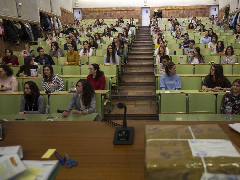 Estudiantes de medicina en la prueba de acceso al MIR de este año.