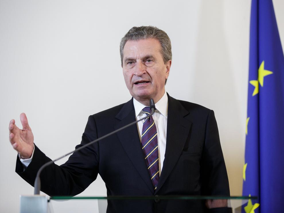 Günther Oettinger, comisario europeo de Programación Financiera y Presupuestos.
