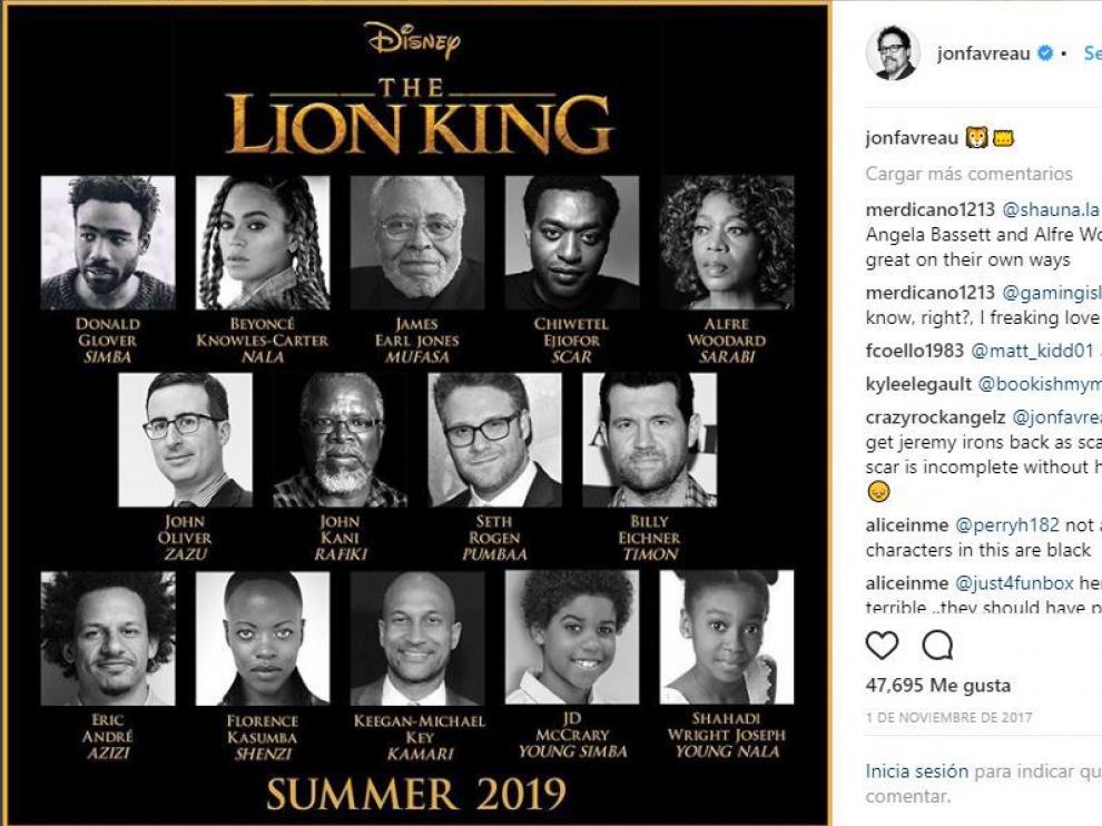 Según ha desvelado el director del film este será el reparto de la película.