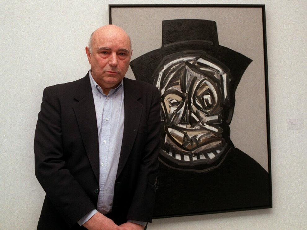 El pintor oscense Antonio Saura en 1996, cuando inauguró la exposición 'Estados imaginarios' en Madrid.