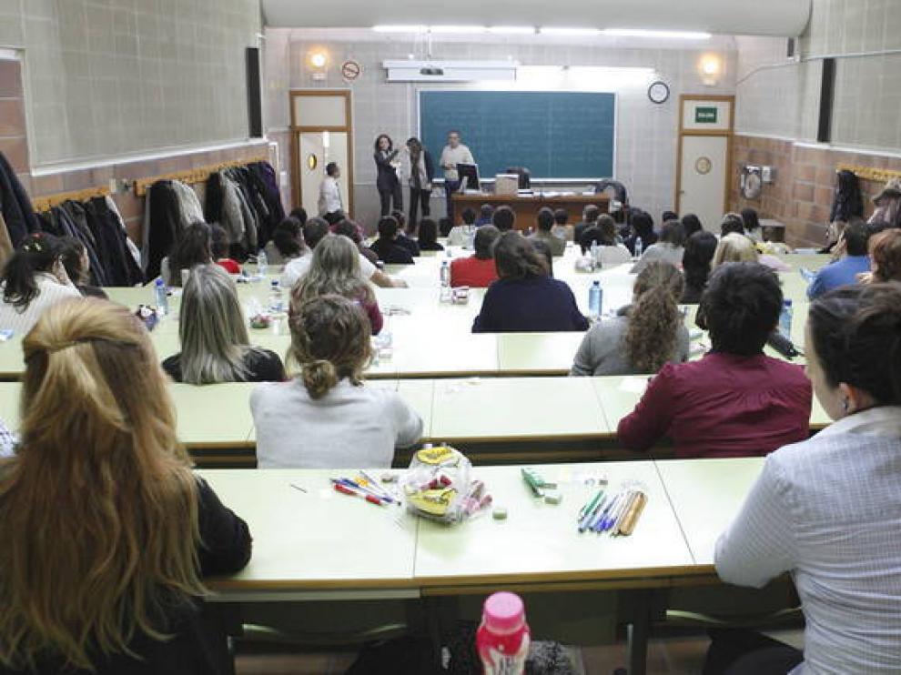 Una clase de la Universidad de Zaragoza.