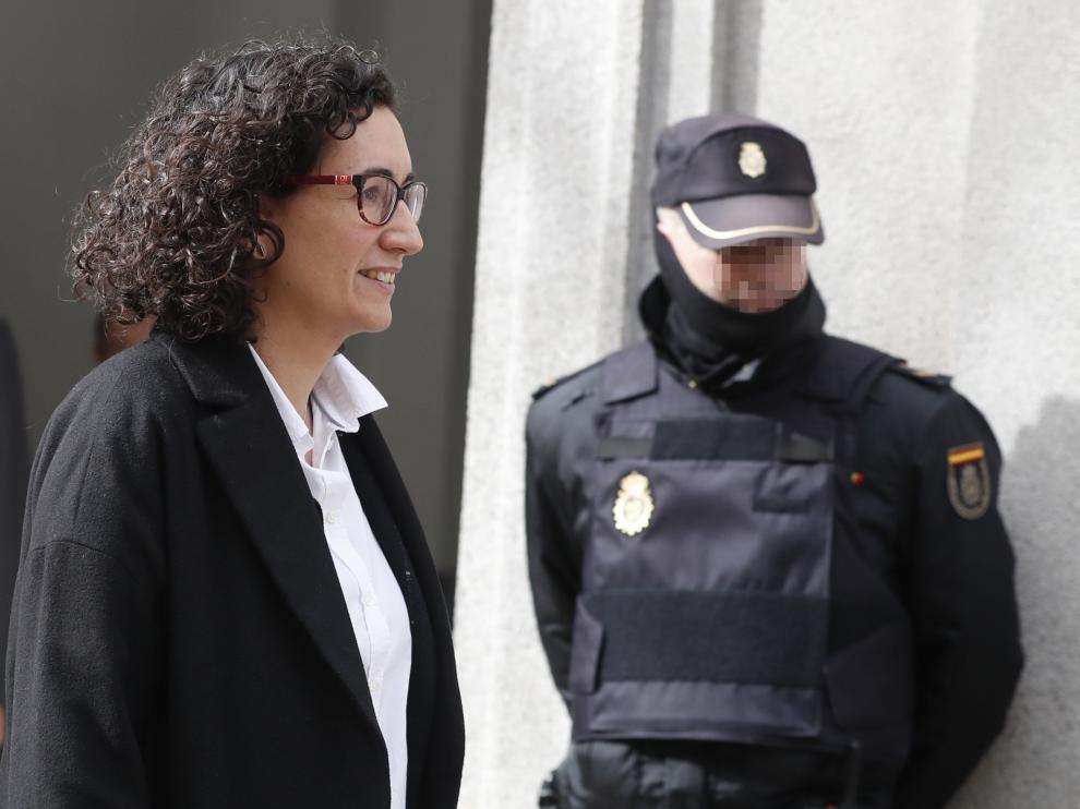 Marta Rovira a su salida del Tribunal Supremo en una foto de archivo