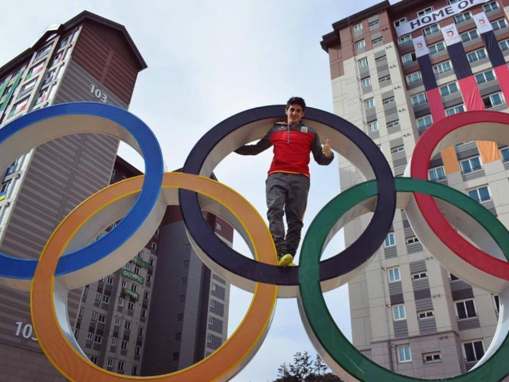 Martí Vigo, en la villa olímpica de Pyeongchang.