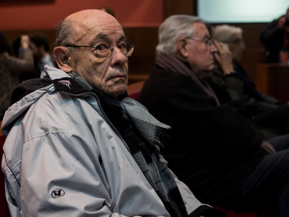 Los ex responsables del Palau de la Música Fèlix Millet (i), Jordi Montull (2i) y su hija Gemma (2d), en el banquillo de los acusados.