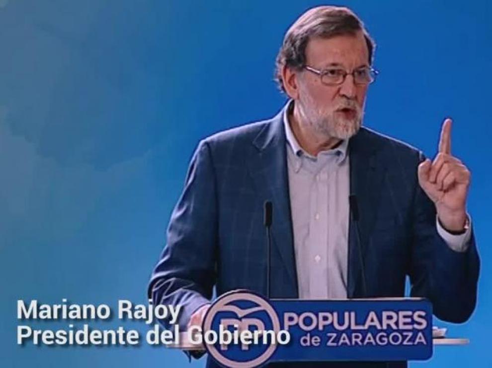 Mariano Rajoy: "Ese nuevo tren va a parar en la ciudad de Zaragoza"