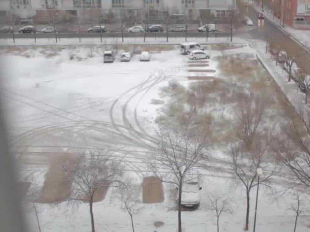 Time-lapse de la nieve en Zaragoza