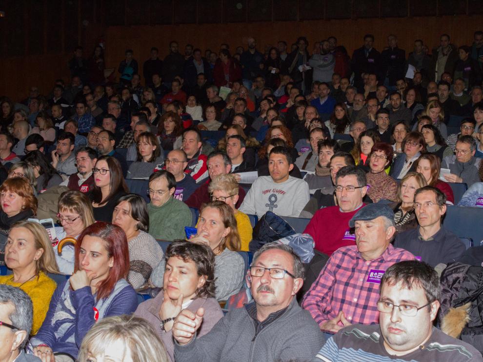 Asamblea de UGT y CC. OO. preparatoria del 8 de marzo, Día Internacional de la Mujer.