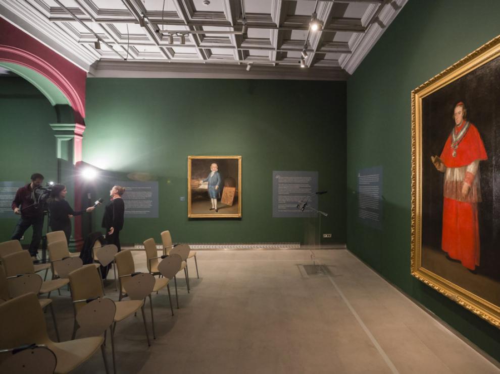 Imagen de archivo de una inauguración de una exposición de Goya.