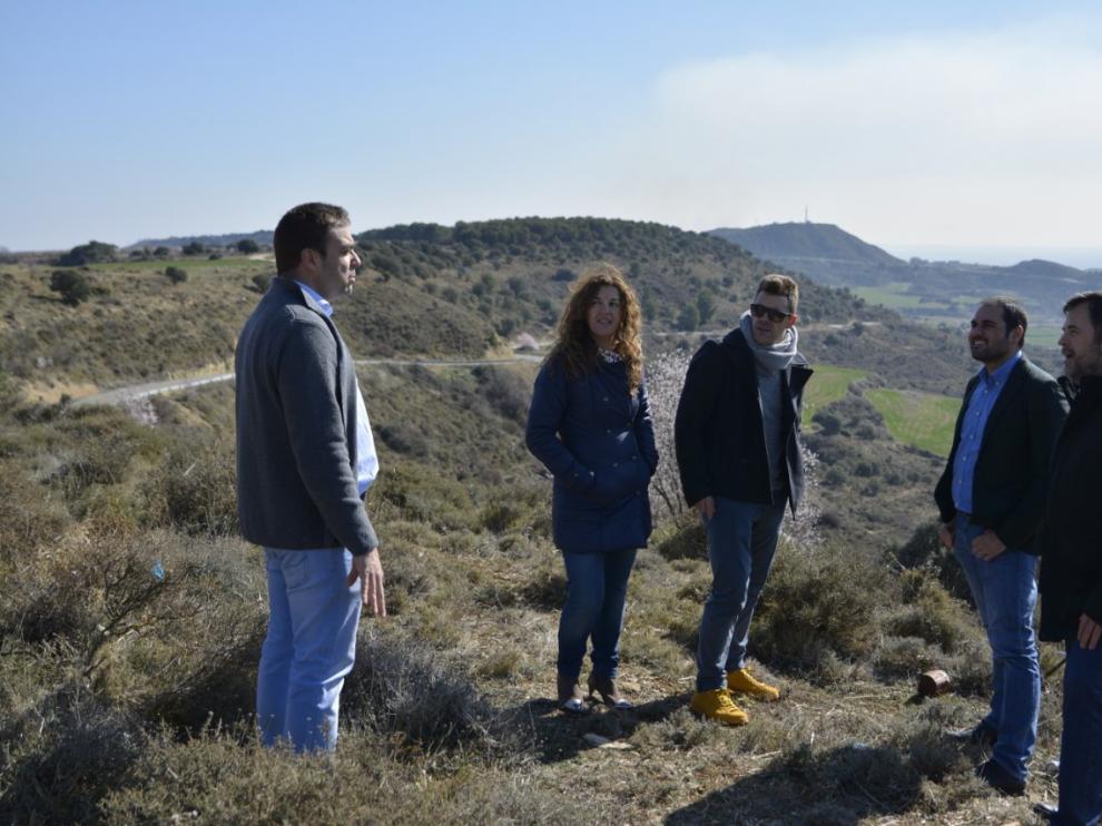 Visita de los representantes de Ciudadanos a la presa de Montearagón