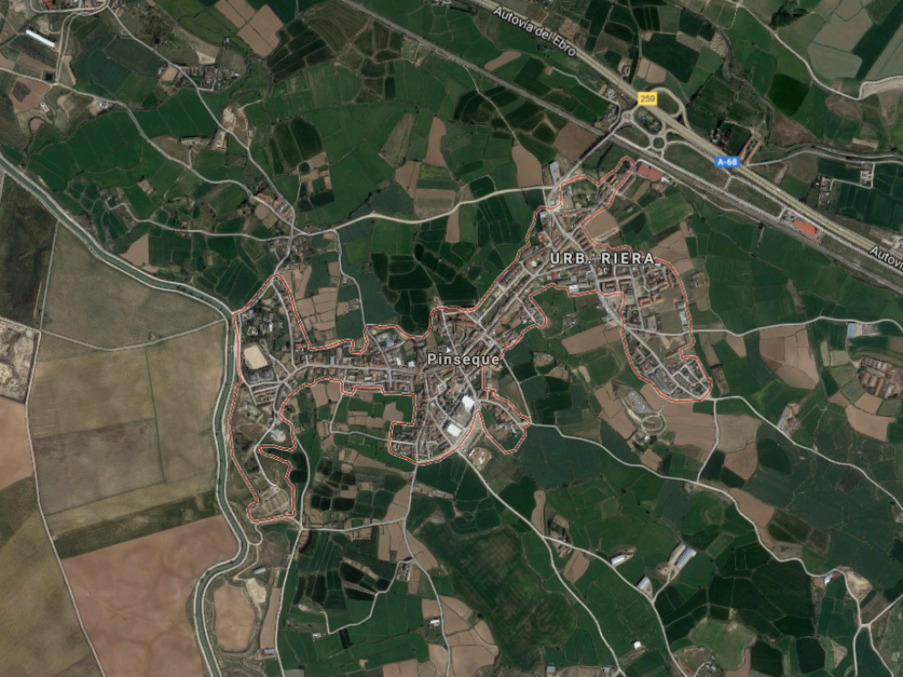 Vista aérea de Pinseque.