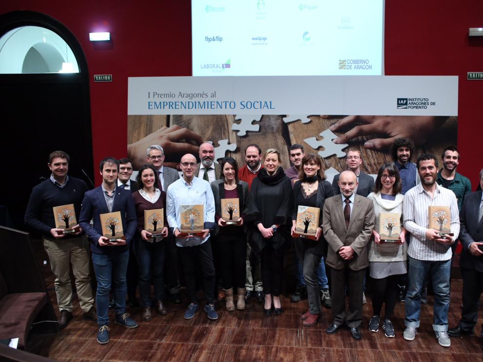 Acto de entrega del I Premio Aragonés de Emprendimiento Social.