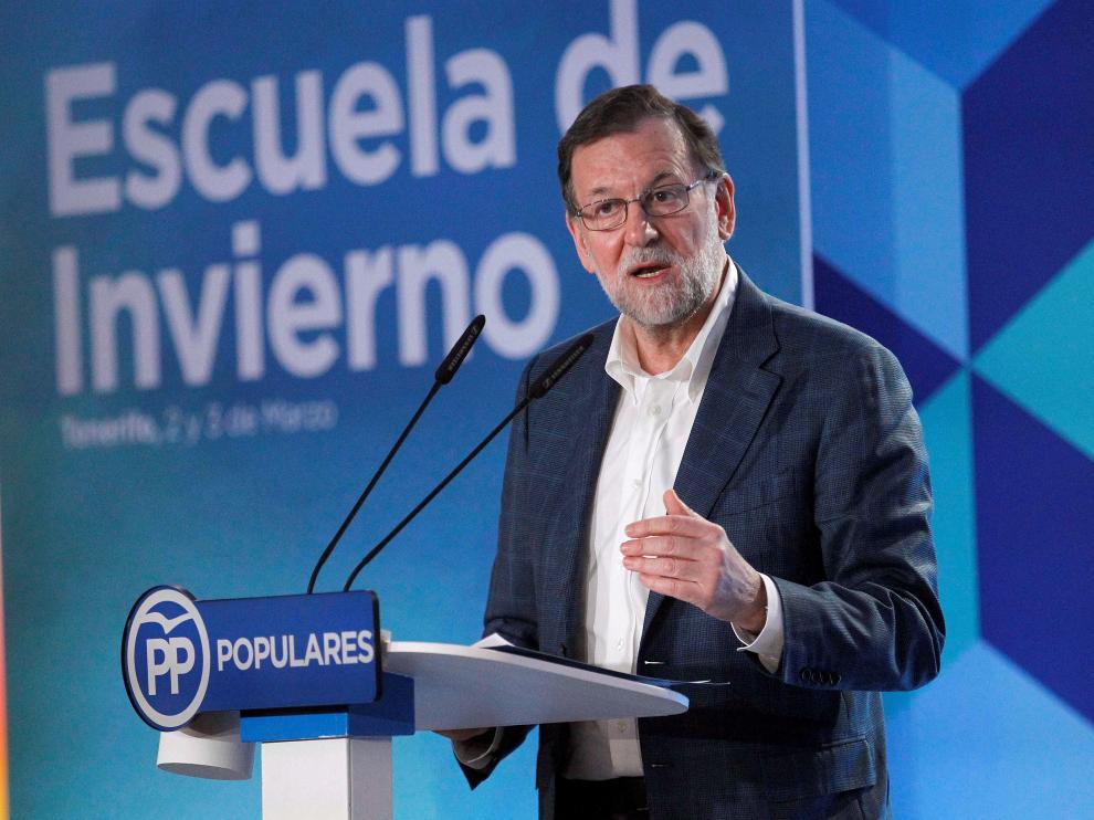 Mariano Rajoy durante su intervención en la Escuela de Invierno del PP