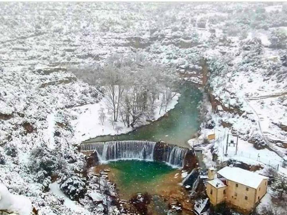 La estampa más invernal de la sierra de Guara que se ha hecho viral
