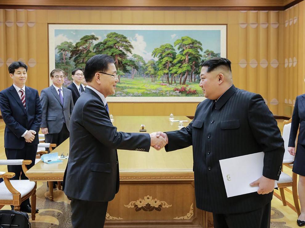 Los líderes de Corea del Sur y Corea del Norte.