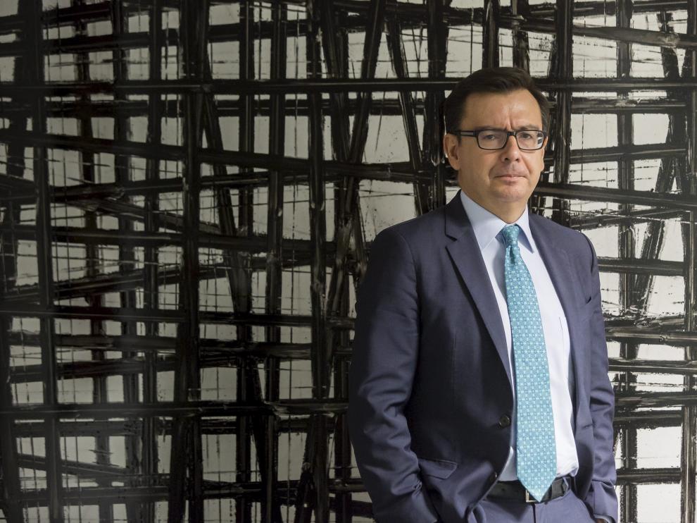Ramón Escolano, en una de sus visitas a Zaragoza como vicepresidente del BEI