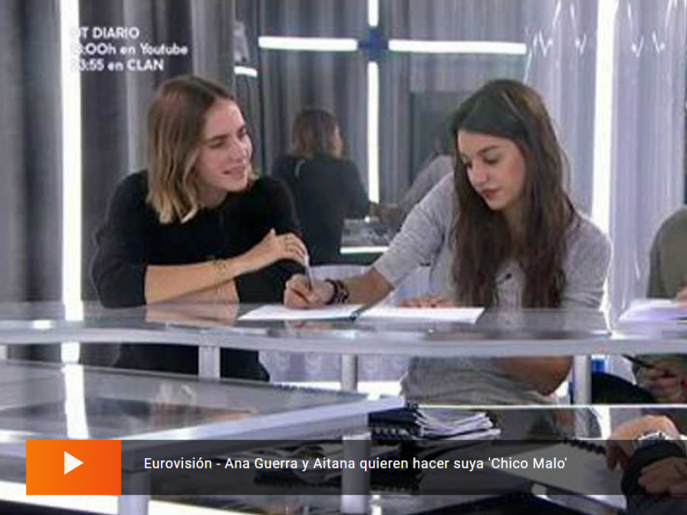 Aitana y Ana Guerra ensayan 'Chico malo' por primera vez.
