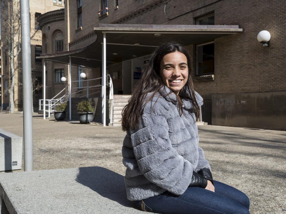 Carmen Perdiguer en la Facultad de Economía.