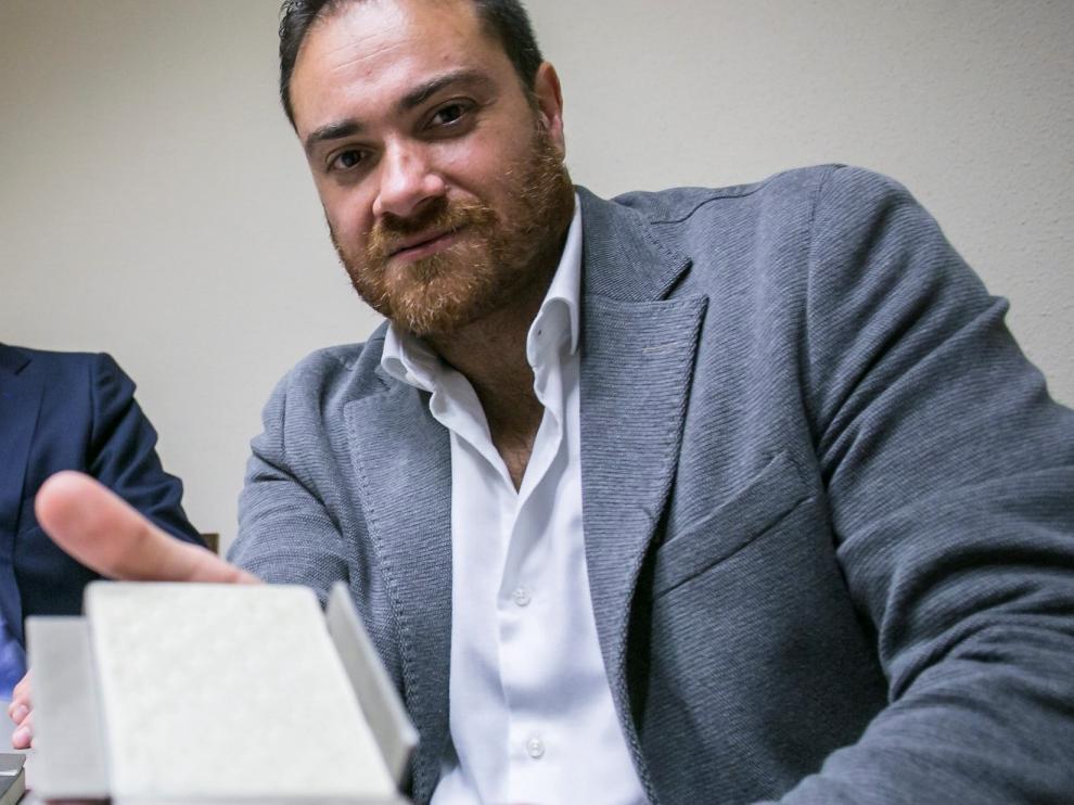 Alberto Sánchez presentando en 2014 el innovador producto que ahora está a punto de ser comercializado