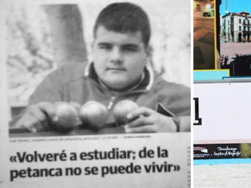José Gómez en dos momentos diferentes de su trayectoria.